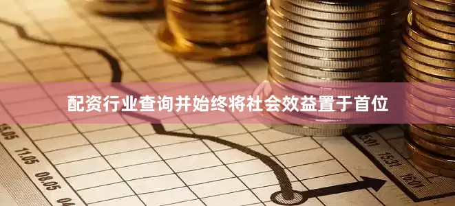 配资行业查询并始终将社会效益置于首位